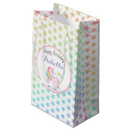 Rainbow Stars & Magical Unicorn Happy Birthday Kleine Geschenktüte