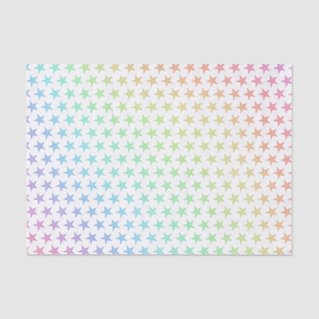 Rainbow Stars Magisches Fantasy-Muster Seidenpapier (Vorderseite)