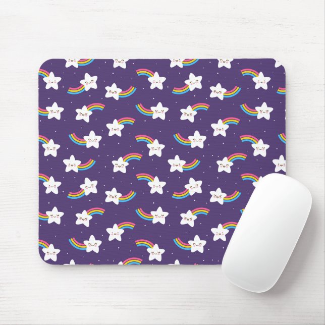 Rainbow Stars Mousepad (Mit Mouse)