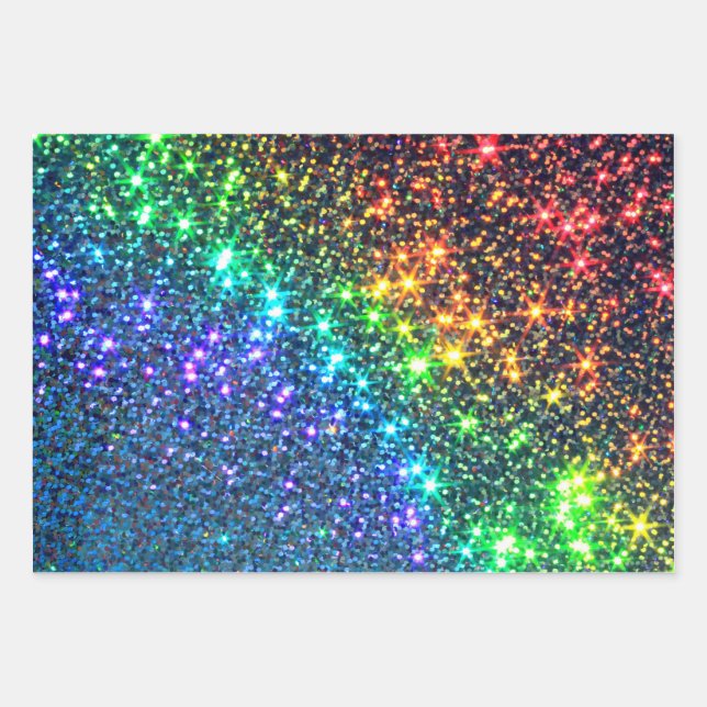Rainbow Stars Party Paper Napkins Paper Teller Geschenkpapier Set (Vorderseite)