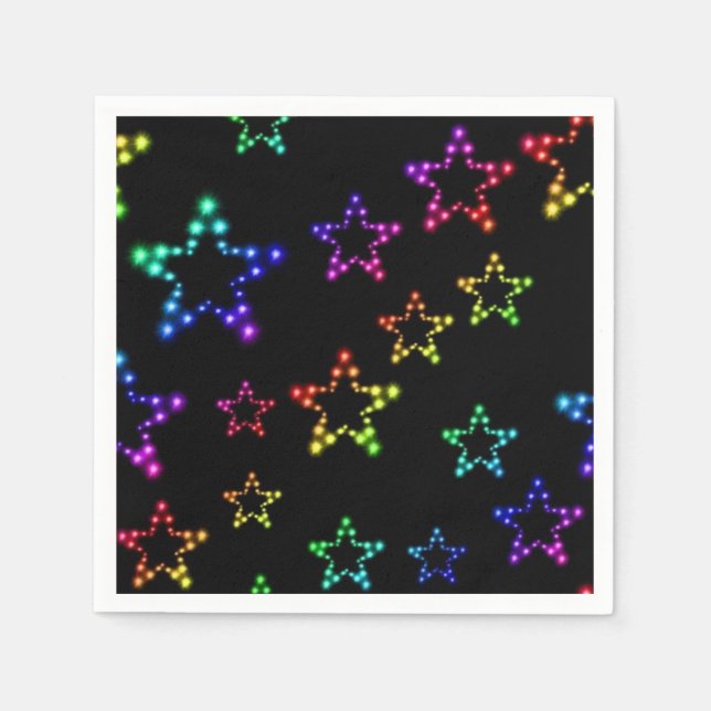 Rainbow Stars Pattern Napkins Serviette (Vorderseite)