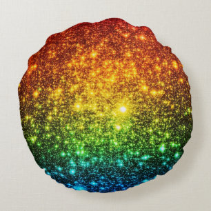 Rainbow Stars Rundkissen Rundes Kissen