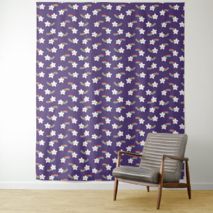 Rainbow Stars Tapestry Wandteppich