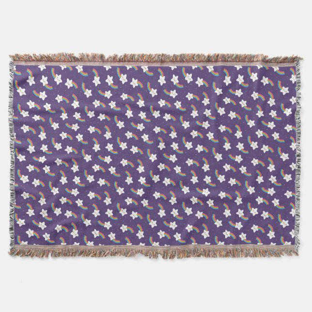 Rainbow Stars Throw Decke (Vorderseite)