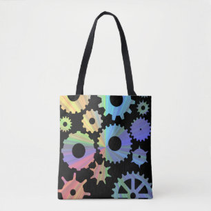 Rainbow-Steampen-Metallgetriebe Kunst Tasche