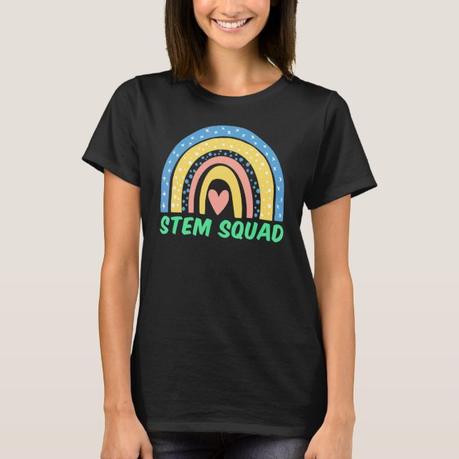 Rainbow Stem Science Technology Engineering Math T T-Shirt (Vorderseite)