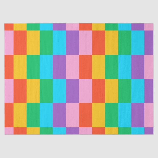 Rainbow Steps Blocks Gewebpapier - Fett farbig Seidenpapier (Vorderseite)