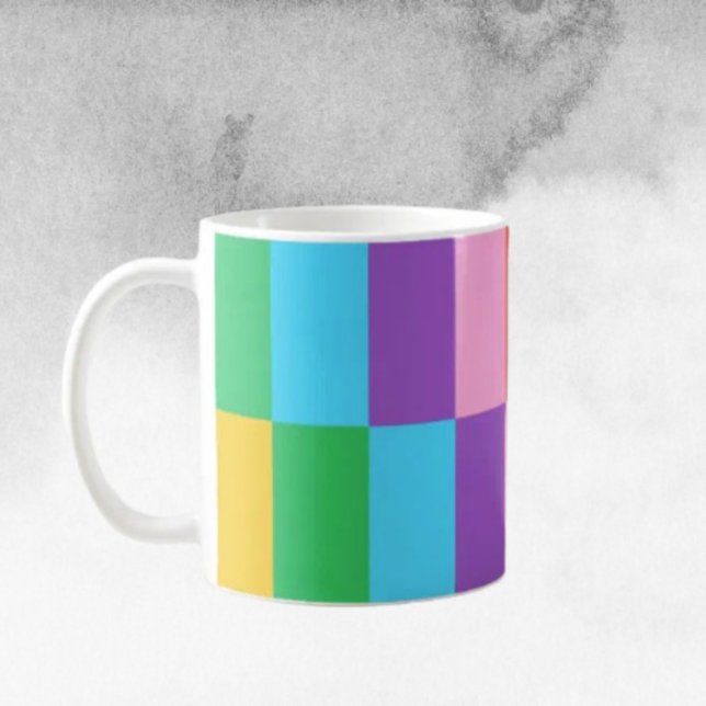Rainbow Steps Blocks Muster Klassische Tasse (Von Creator hochgeladen)