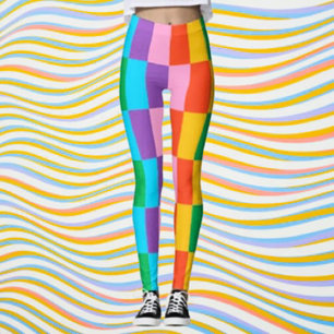 Rainbow Steps Color Block Leggings – Bold Style