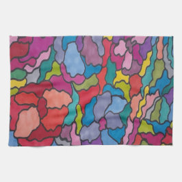 Rainbow Stettete Blume aus Glas Abstrakt Geschirrtuch