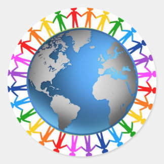 Rainbow-Sticker Runder Aufkleber
