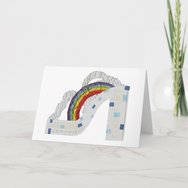 Rainbow Stiletto Grußkarte Karte (Vorderseite)