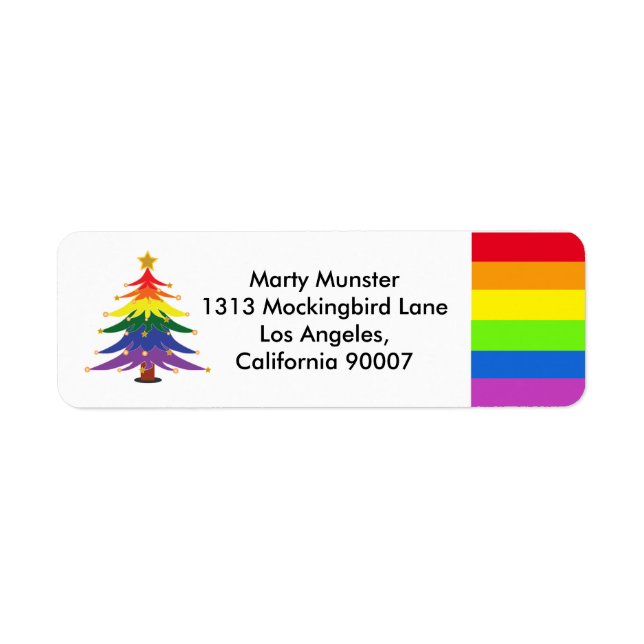 RAINBOW-Stolz Gay Pride Weihnachtsbaum (Vorne)