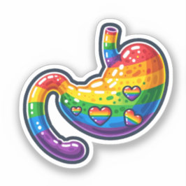 Rainbow Stomach Aufkleber