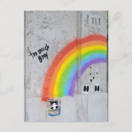 Rainbow Street Art Postkarte