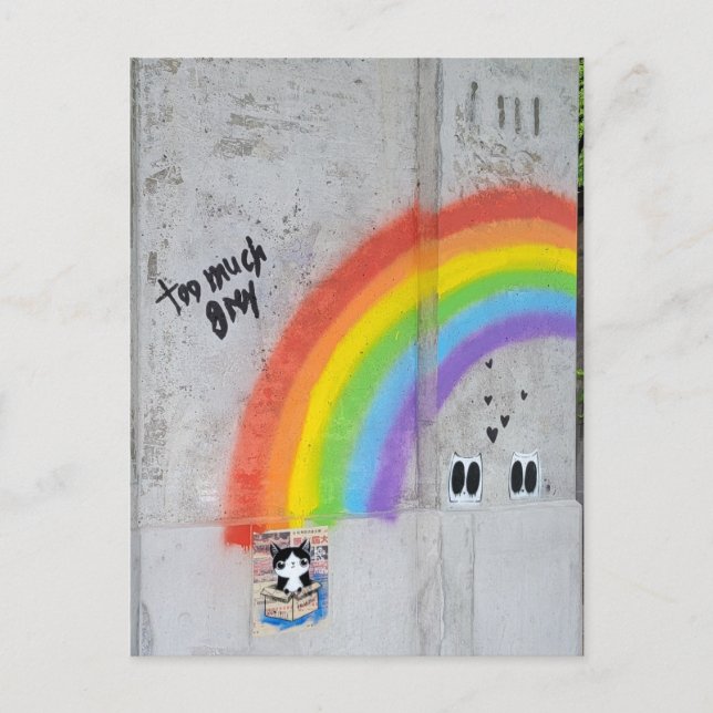 Rainbow Street Art Postkarte (Vorderseite)
