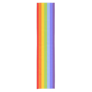 RAINBOW Streifen Muster + Ihre Idee Kurzer Tischläufer