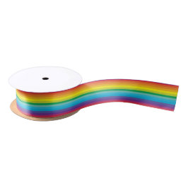 Rainbow StriBold Rainbowcore Decora Kei Satinband