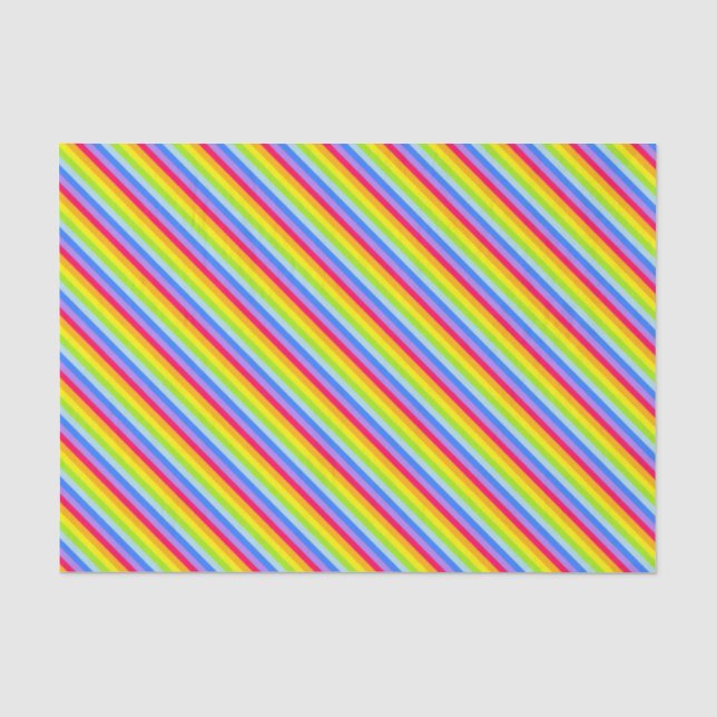 Rainbow stripe birthday occasion gift tissue paper seidenpapier (Vorderseite)