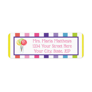 Rainbow Stripe Candy Lollipop Fun Party