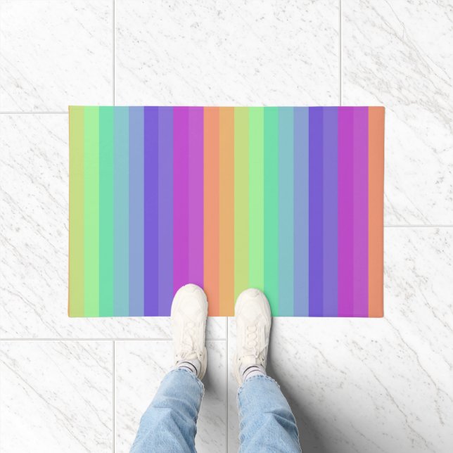 Rainbow Stripe Door Mat Fußmatte (Indoor)