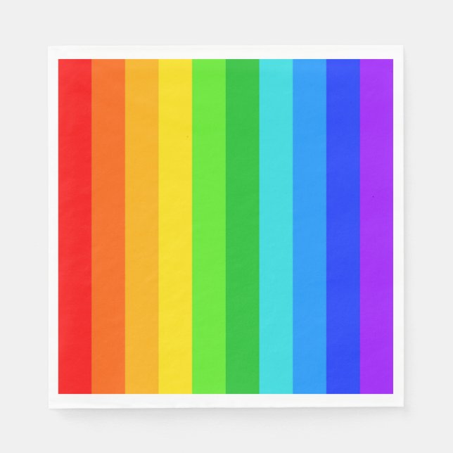 Rainbow Stripe Muster #2 Serviette (Vorderseite)