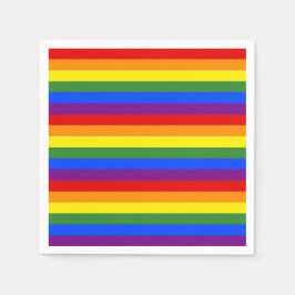 Rainbow Stripe Muster Pride Party Serviette