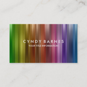 Rainbow Stripe Sheen Business Card Visitenkarte