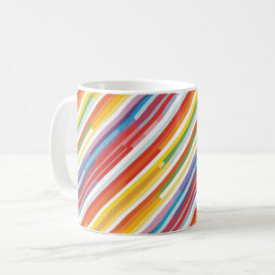 Rainbow Stripe Swirl Kaffeetasse