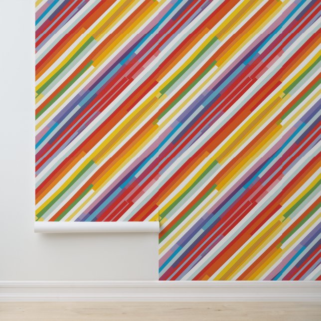 Rainbow Stripe Swirl Tapete (Anwendung)