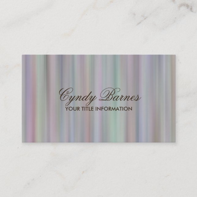 Rainbow Stripes Business Card Visitenkarte (Vorderseite)