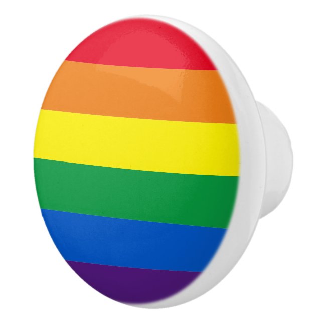 Rainbow Stripes farbig Lgbt Gay Flag Keramikknauf (Rechts)