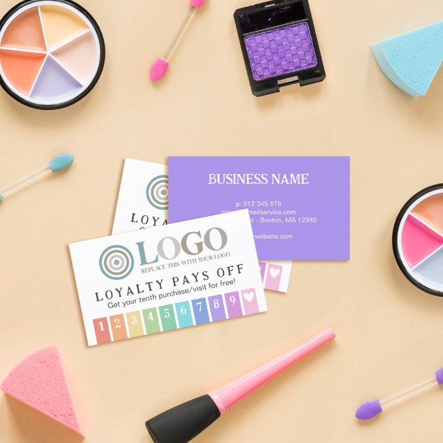 Rainbow Stripes Heart 10 Ihr Loyalty Punch Treuekarte (Von Creator hochgeladen)