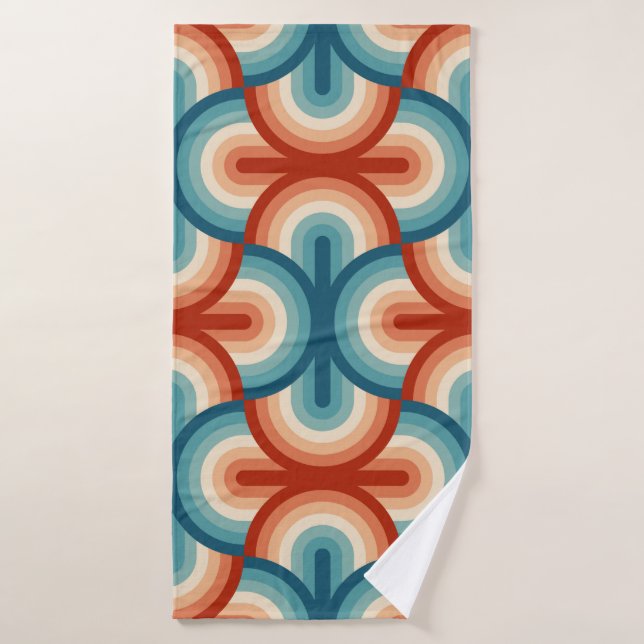 Rainbow Stripes-Illustrationsmuster Badehandtuch (Badehandtuch)