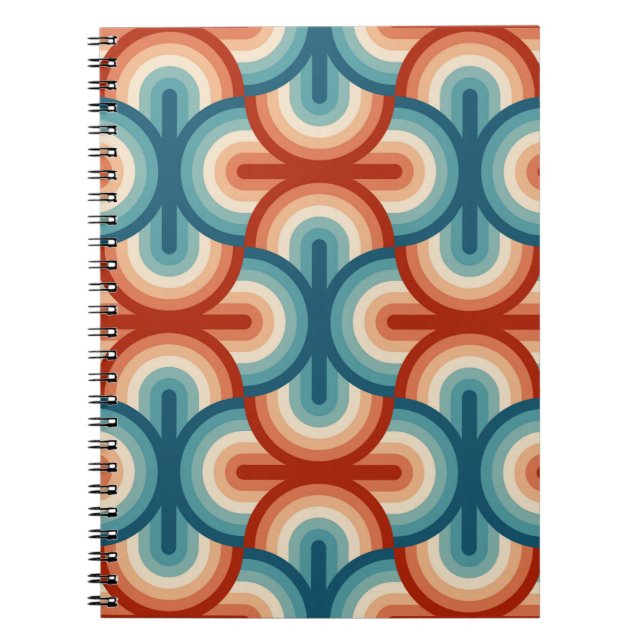 Rainbow Stripes-Illustrationsmuster Notizblock (Vorderseite)