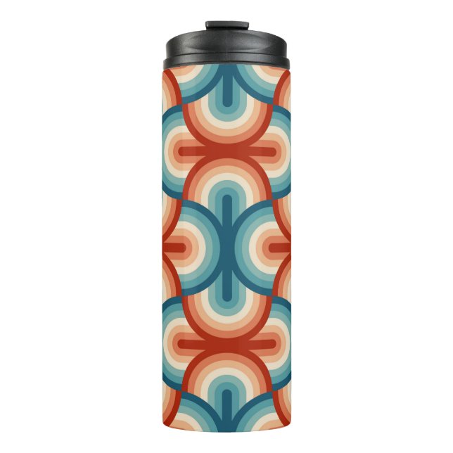 Rainbow Stripes-Illustrationsmuster Thermosbecher (Vorderseite)