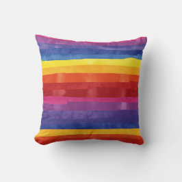 Rainbow Stripes Kissen