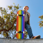 Rainbow Stripes LGBT-Gay Pride Skateboard<br><div class="desc">Feiern Sie Ihren LGBT-Stolz mit einem Regenbogenstreifen-Muster mit roten,  orangefarbenen,  gelben,  grünen,  blauen und violetten Linien. Um das farbenprächtige Gay Pride-Design auf anderen Artikeln zu sehen,  klicken Sie auf die Kollektion "Rocklawn Arts".</div>