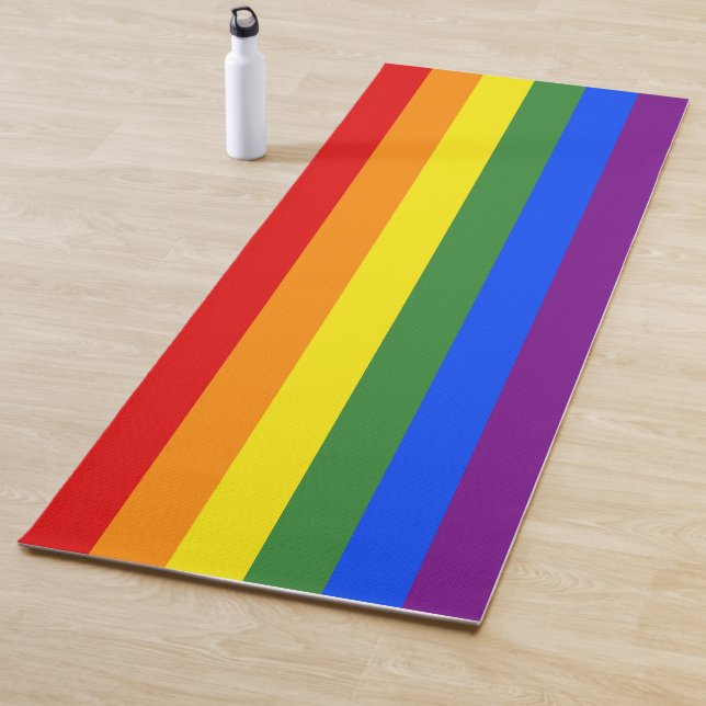 Rainbow Stripes LGBTQ Prix Yogamatte (Beispiel)