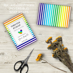 Rainbow Stripes Muster LGBTQ Artisan Soap Wraps