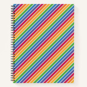 Rainbow Stripes Muster Notizbuch