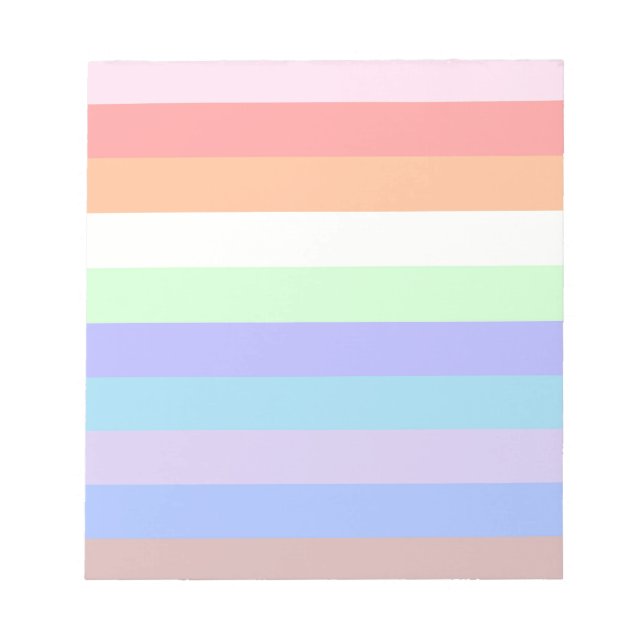 Rainbow Stripes of Pastel Colors Notizblock (Vorderseite)