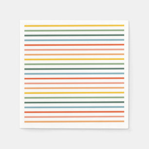Rainbow Stripes Paper Napkins Serviette
