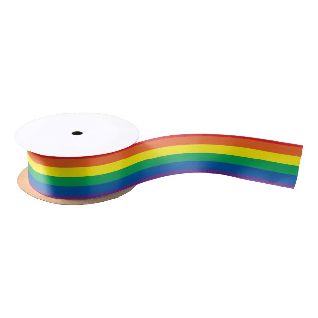 Rainbow Stripes Ribbon Satinband (Spule)