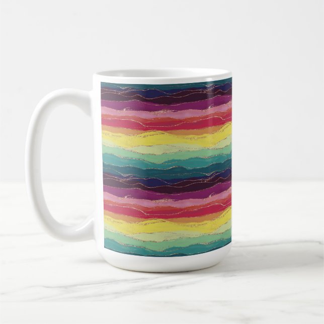 Rainbow Stripes Tasse (Links)