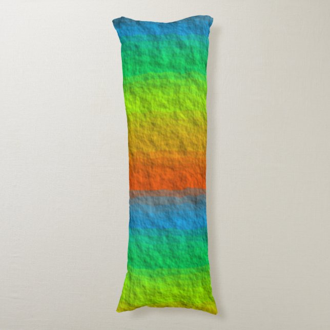 RAINBOW STRIPES TEXTURE SEITENSCHLÄFERKISSEN (Vorderseite Vertikal)