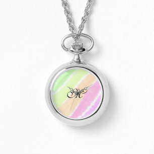 Rainbow Stripeswatercolor-Linien hinzufügen Armbanduhr