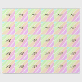 Rainbow Stripeswatercolor-Linien hinzufügen Geschenkpapier