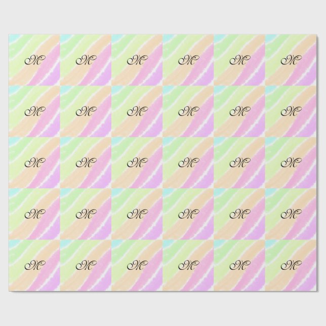 Rainbow Stripeswatercolor-Linien hinzufügen Geschenkpapier (Flach)