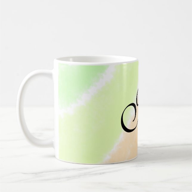 Rainbow Stripeswatercolor-Linien hinzufügen Kaffeetasse (Links)
